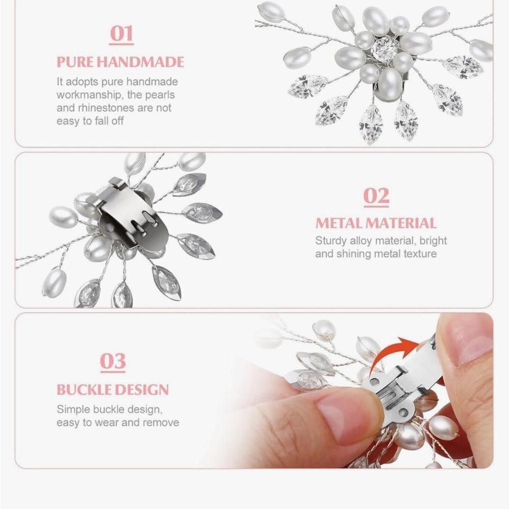 Wedding Bridal Shoe Clips - Picture 8 of 10